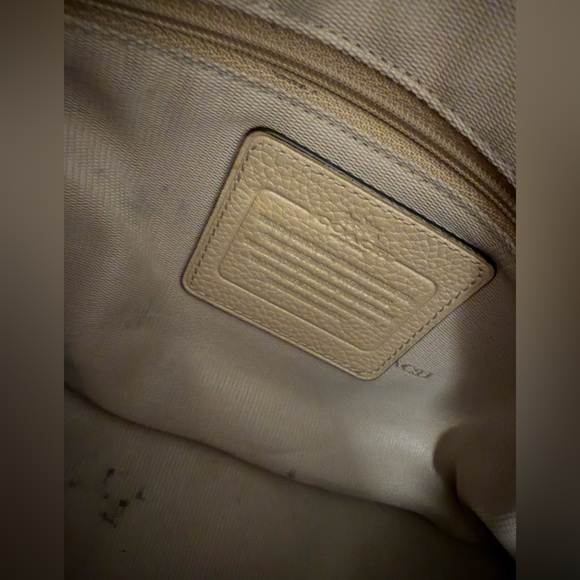 Coach Beige Leather Hobo Bag - Picture 7 of 8